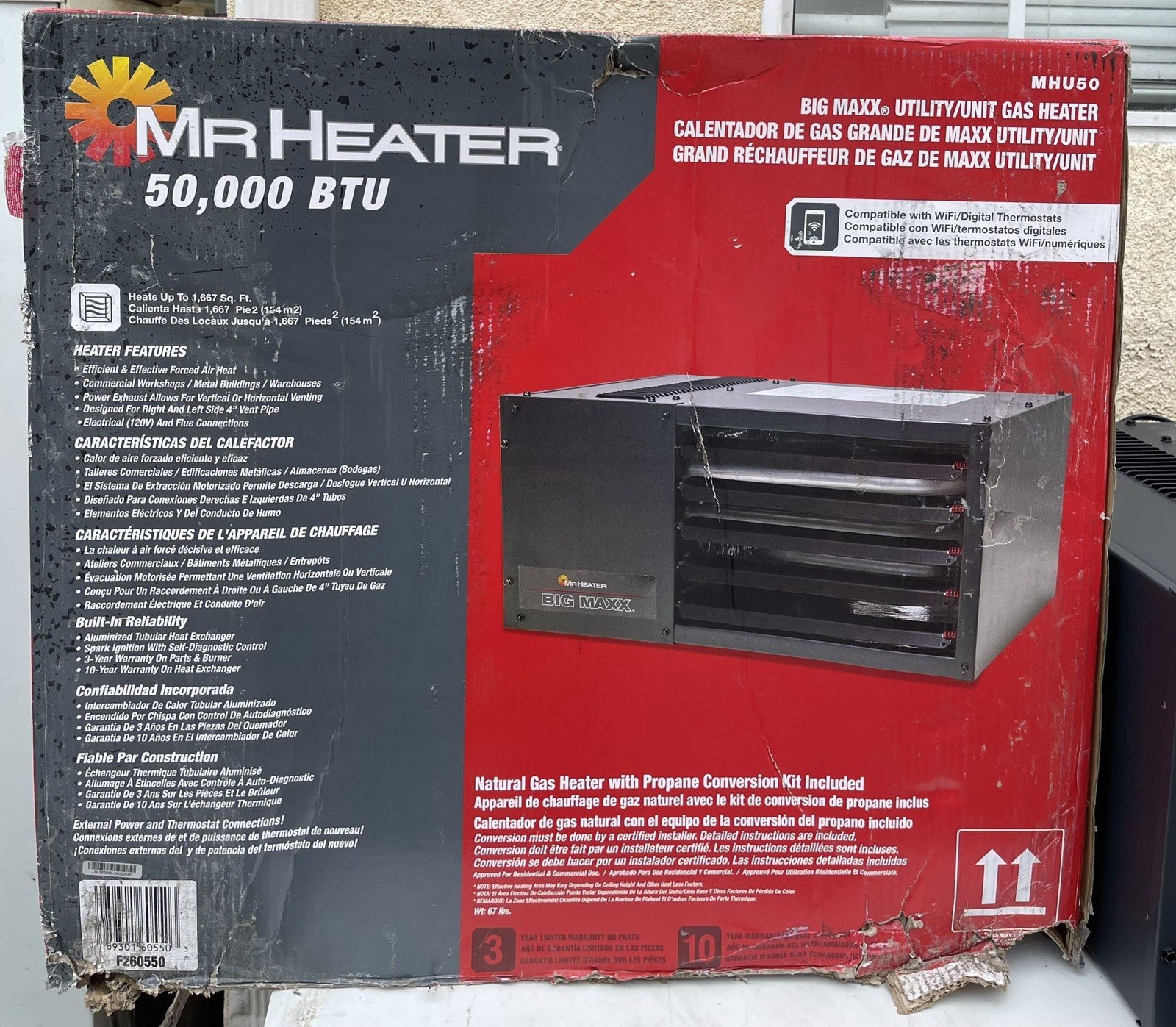 Big Maxx Mhu50 Utility Gas Heater 50,000 Btu Natural Gas Pro