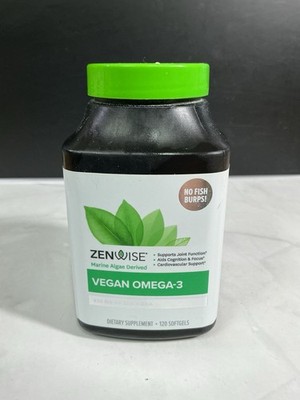 Zenwise Health Vegan Omega 3 Supplement for Women and 120 Count Exp3/28