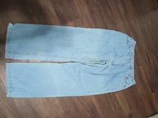 Ice House Flannel Lined Jeans Mens 40 L Light Denim Elastic Waist Work Pants