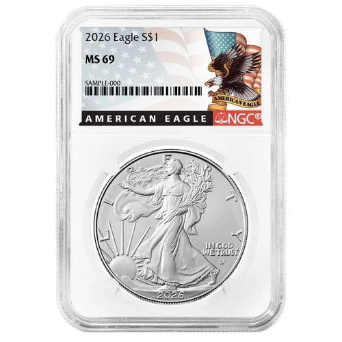 2026 $1 1-oz American Silver Eagle NGC MS69 Black Label