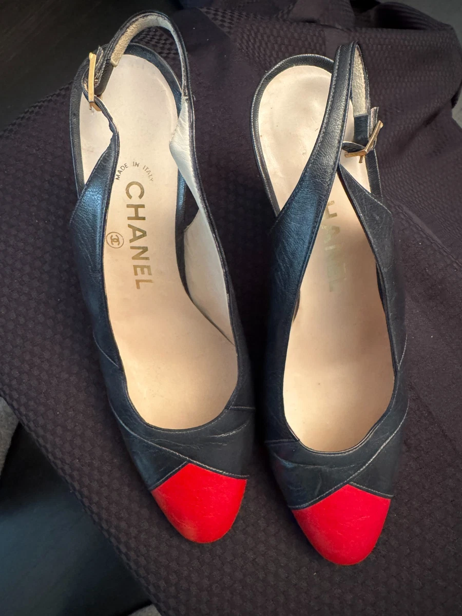CHANEL Leather Upper High (3-3.9 in) Heel Height with Vintage