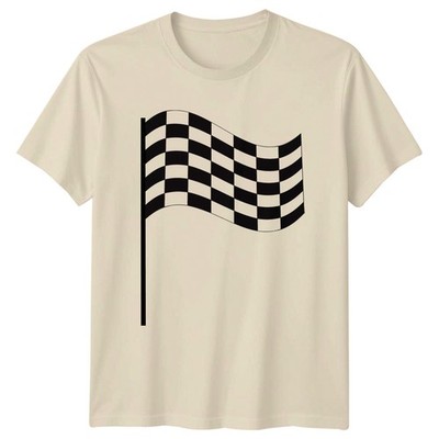 Kariertes T-Shirt Rennflagge Motorsport Rennsport Geschenk für Sie und Ihn