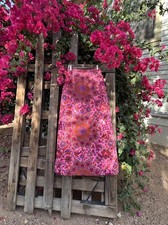 Vintage 1960s Handmade Quilt Maxi Skirt Mandala Psychedelic Print Magical