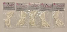 Lot of 5 Mangelsen Dolls Craft Puffy Angel Wings 3.75 Span 3.75 x2 White