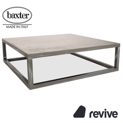 Baxter Infinity Metal Coffee Table, Silver, Fully Assembled