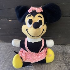 Vintage Walt Disney Productions Minnie Mouse 6" Tall Plush Doll/Stuffed Animal
