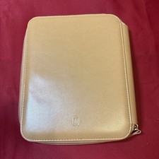Threshold Tan Faux Leather Zip Folio Organizer | Travel Ready