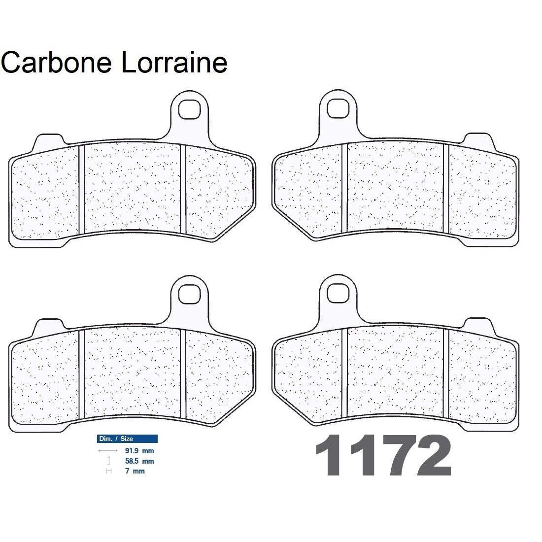 Plaquettes Carbone Lorraine haut de gamme pour étrier avant Harley Davidson VRSCD 1130