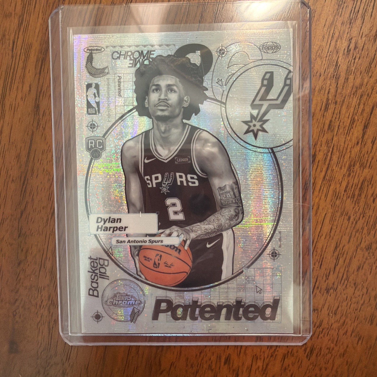 DYLAN HARPER RC 2025-26 Topps Chrome Case Hit SSP Patented San Antonio Spurs!