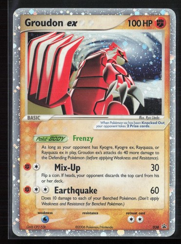 Groudon ex 038 Black Star Promo 2006 EX Era Holo Rare Vintage Pokémon Card