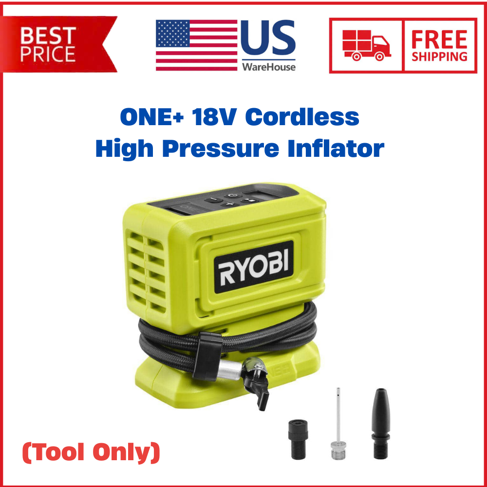 RYOBI 18V Cordless High Pressure Digital Inflator Air Compressor