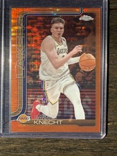 Topps 2025-26 Chrome Dalton Knecht Orange Refractor #8 /25 Lakers #130