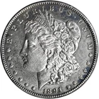 1891 P MORGAN SILVER DOLLAR $1 US COIN TONED TONING AU BU MS UNC FREE SHIPPING