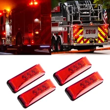 Red LED Side Marker Lights DRL Tail Signal Clearance Lamp Truck Trailer SUV 4X V