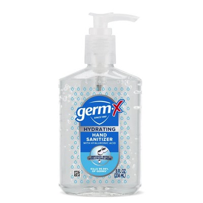 Germ-X Hydrating Hand Sanitizer with Hyaluronic Acid, 8 fl oz Pump