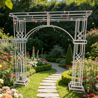 Xl Rosenbogen Metall Torbogen Gartenbogen Rankhilfe Rankgitter Spalier 260X260Cm