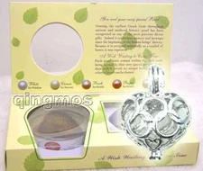 Wish Pearl One Heart Pendant Necklace for Women Chokers Love Pearl Oyster Chain