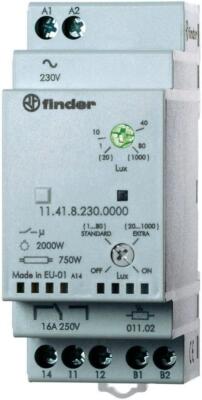 Finder Timer-Lichtschalter 11.41.8.230.0000 - 16 A, 230 V AC, 1 Kanal, Schrauben