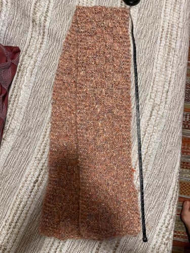 Women knitted Blush tweed wool Hat , scarf and wrist warmer set - Picture 3 of 8