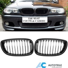 Kühlergrill Nieren Grill schwarz für BMW 3er E46 Coupe & Cabriolet 03-07
