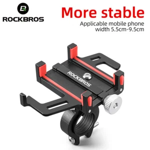 ROCKBROS Support de téléphone cellulaire de moto en aluminium Support de barre de poignée GPS