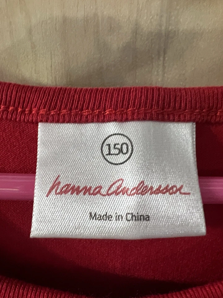 Top Hanna Andersson Niñas Navidad Vacaciones Reno Rojo L/S EUR 150 US 12 USADO EN EXCELENTE ESTADO Foto 4 de 4