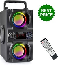 Bluetooth Speaker, 40W 60W Peak Portable Wireless Speaker with Colorful Lights