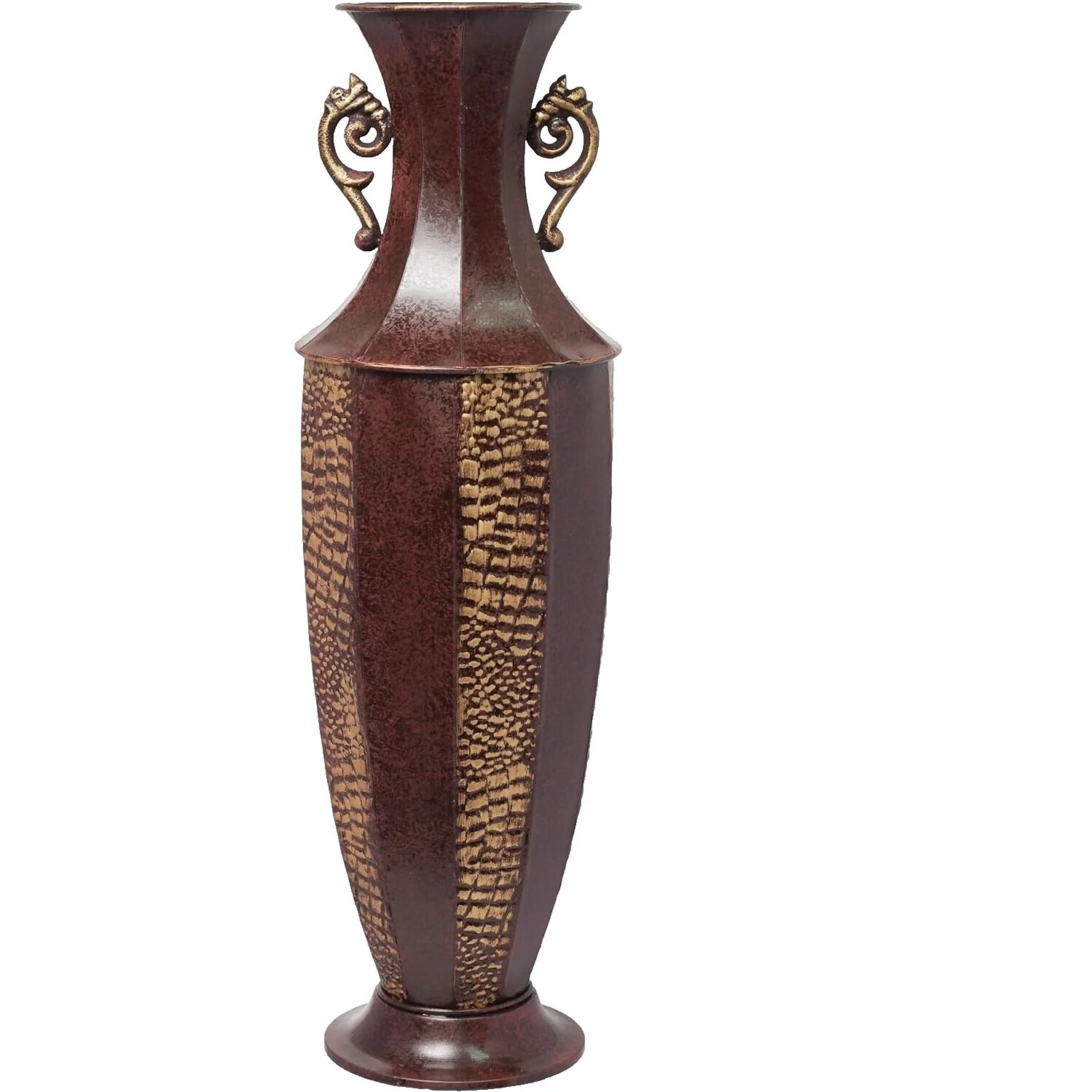 Brown Metal Floor Vase Vases