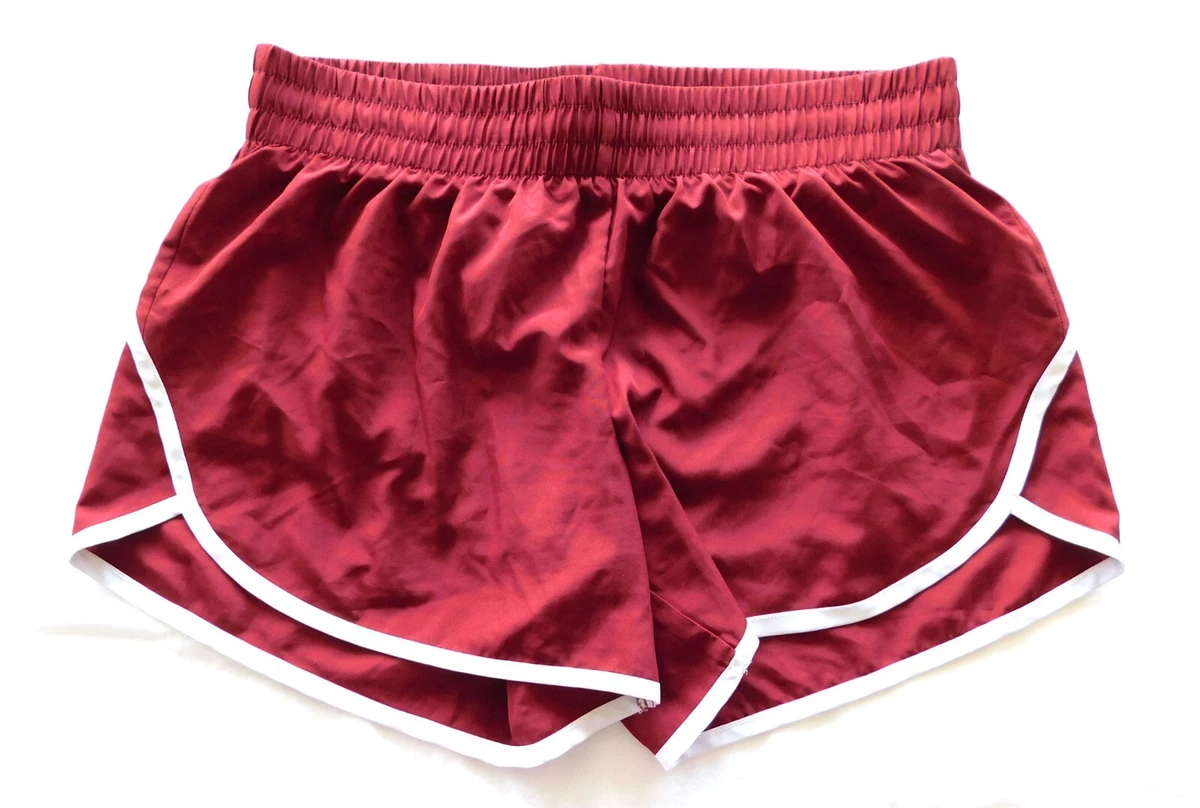 Athletic Works Burgundy Red Running Shorts Women Size Medium (8-10) Inner  Panty