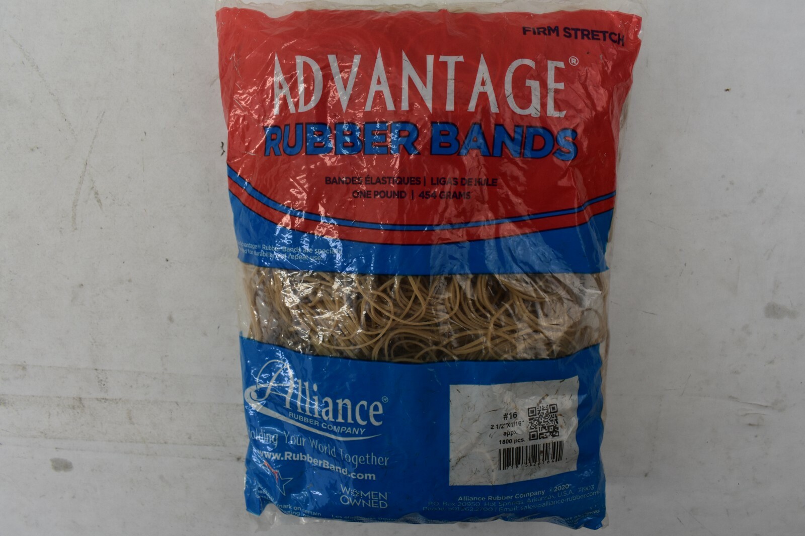 23,400 Alliance Rubber Company Advantage Firm Stretch Bands 2-1/2" X 1/16"