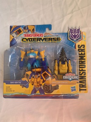 SKY-BYTE + DRILLER DRIVE Transformers Cyberverse Power of Spark Armor Toy NEW | eBay