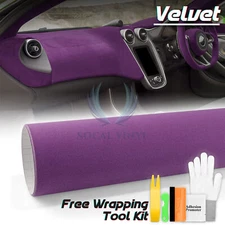 Velvet Magenta Purple Suede Textured Car Vinyl Wrap Sticker Decal Sheet Film