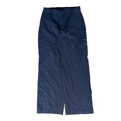 Vtg Quiksilver Pants Boys 28 Black Cargo Straight Leg Y2K 90s