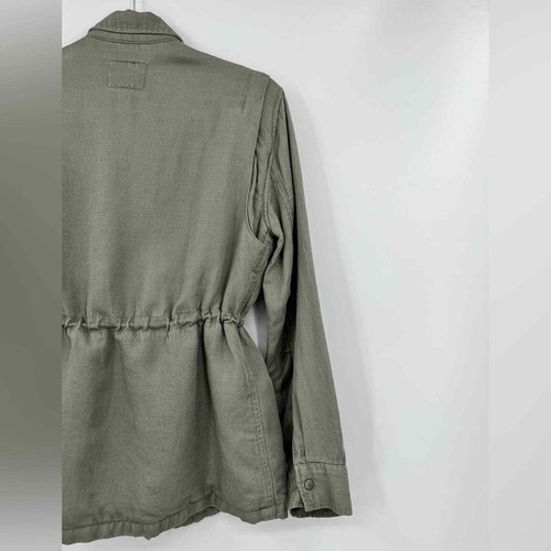 Rails Jayden Sage With Plaid Utility Jacket Linen Drawstring Waist Green Small - Picture 9 of 16