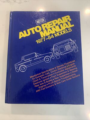 1977-1984 Motor Auto Repair Manual 47th Edition US Car Auto Service Book