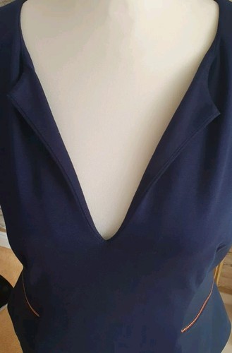 TED BAKER MADDIYE Peplum Bodycon Pencil Suit Navy Dress Midi Dress SZ 5 UK (16) - Picture 11 of 16