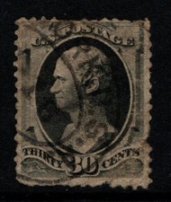USA 1879 30c black Alexander Hamilton SG192 Sc 190 Used see note