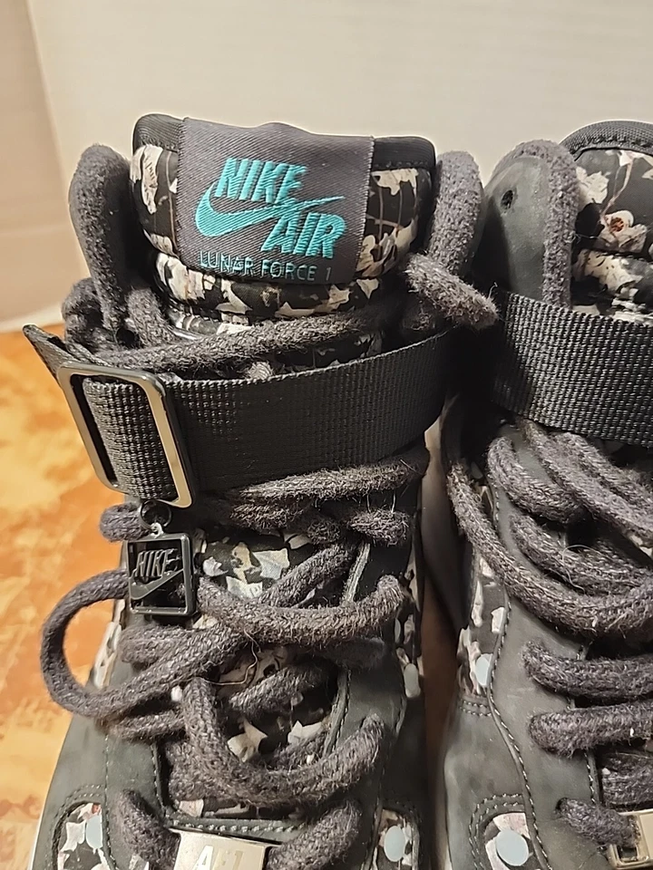 Женские NIKE Lunar Force 1 Dunk Sky Hi скрытый клин темный пепел редкая образец размер 7 - Изображение 3 из 4