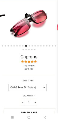 Pilestone GM-3 Lens D Protan Coloblind corrective clip on lens