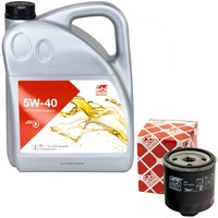 MotoröL Set 5W-40 5 Liter + ÖLfilter FüR Seat Ibiza III 1.8 T Cupra R 6L1 180 PS
