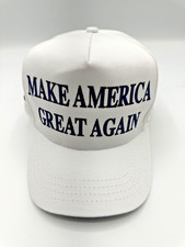 Official Make America Great Again Trump Cali Fame 45-47 White Snapback Hat Cap
