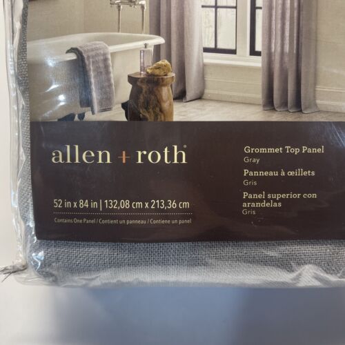 allen + roth Grey Light Filtering Grommet 1 Panel Curtain 52-in x 84-in New - Picture 6 of 6