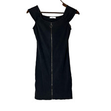 MNG Grey Ribbed Bodycon Mini Dress Womens XXS