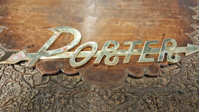 Porter Radiator Script BRASS TV Series My Mother the Car 1965- 66 - 3-D Machined