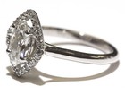 GIA certified 14k white gold 1.17ct marquise diamond engagement ring 4.1g halo 7 — photo 8