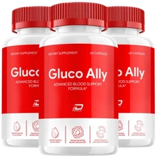 (3 Pack) Gluco Ally Blood Support Capsules - Gluco Ally Advanced Supplement