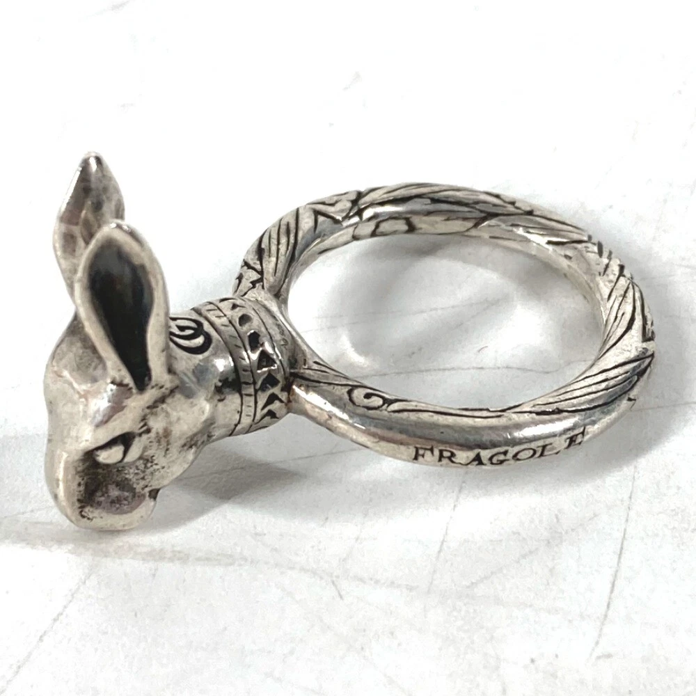 Bague tête de lapin de forêt GUCCI lapin colère forêt accessoires SV925 argent