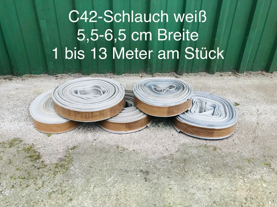 Feuerwehrschlauch B75 C52 C42 D25 ROT WEIß GELB Spanngurtschoner Paddockbau - Bild 4 von 4