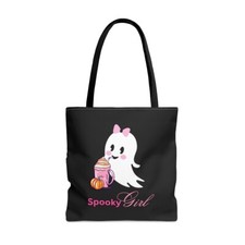 Spooky tote bag, Spooky season tote bag, Spooky kids halloween ghost tote bag.
