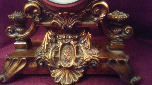 Astonishing Double Cherub Quartz Clock In Antique Bronze - Picture 2 of 6